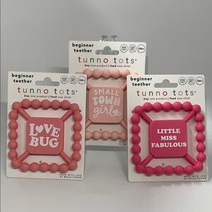 Tunno Tots Pink Baby Girl Teether Set